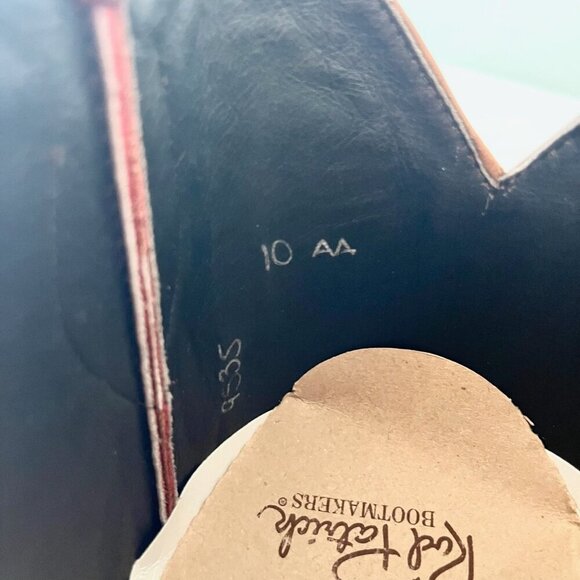 Rod Patrick Womens Cowboy Boots 10 Burgundy Red Western Cowgirl Tall French Toe - Picture 9 of 12